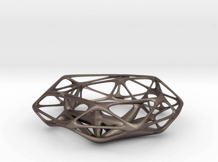 Thickened wireframe bangle 3d printed