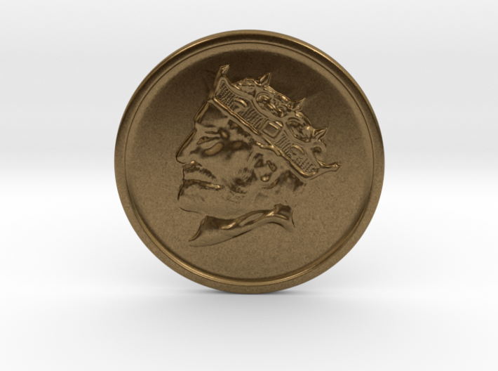 Silver Trenni Coin 3d printed