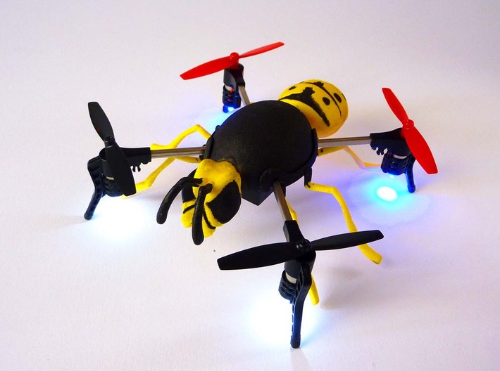 &quot;wasp case&quot; for the Micro Drone 3.0 3d printed wasp case for Micro Drone 3.0, 3D printed in yellow nylon