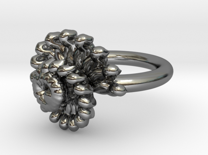 Golden Spiral Ring UK Size M 3d printed