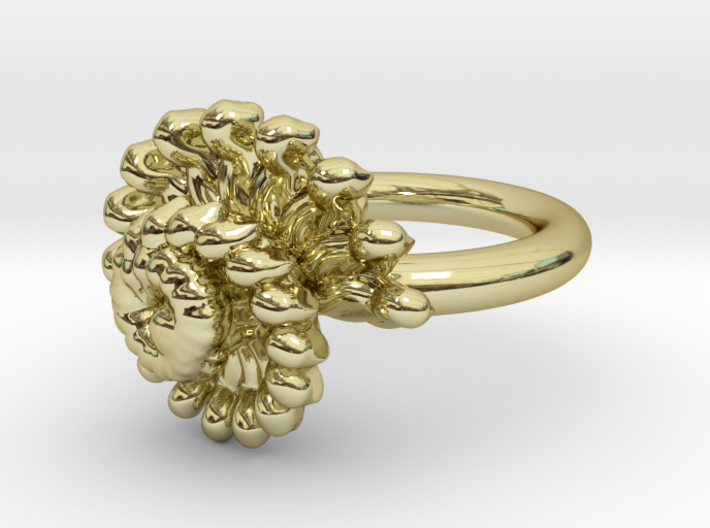 Golden Spiral Ring UK Size M 3d printed 