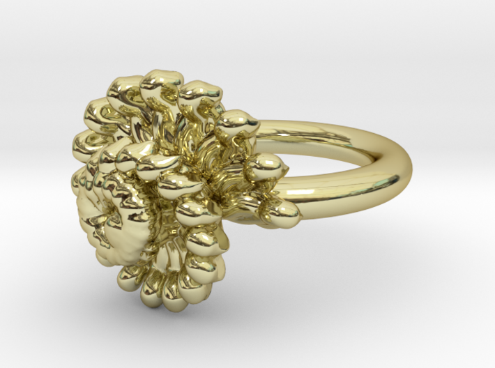 Golden Spiral Ring UK Size M 3d printed