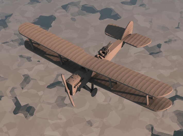 Airco D.H.9A (twin Lewis) 3d printed Computer render of 1:144 DH9A