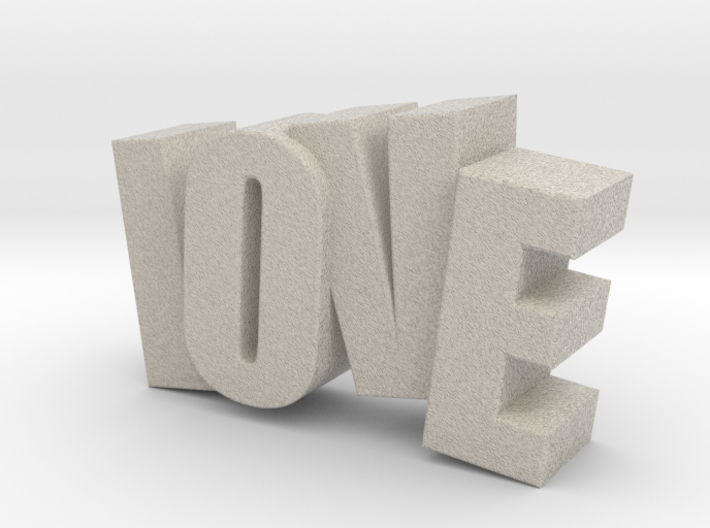 LOVE in motion 3d printed
