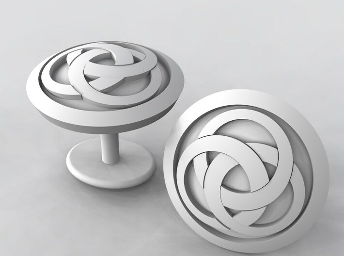 Ring cuflink 3d printed 