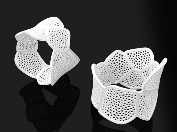 Double Voronoi Bracelet (v1) 3d printed