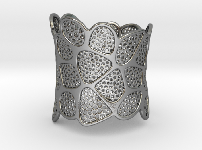 Double Voronoi Bracelet (v2) 3d printed