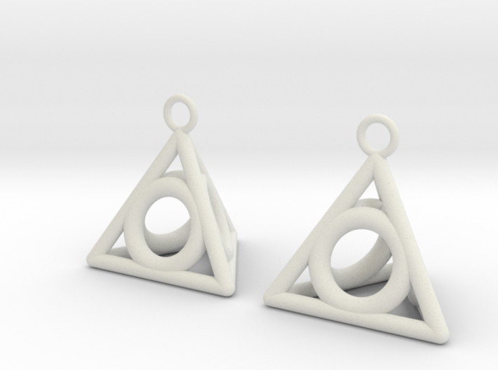 Pyramid triangle earrings serie 3 type 4 3d printed