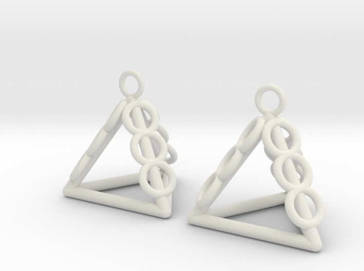 Pyramid triangle earrings serie 3 type 1 3d printed