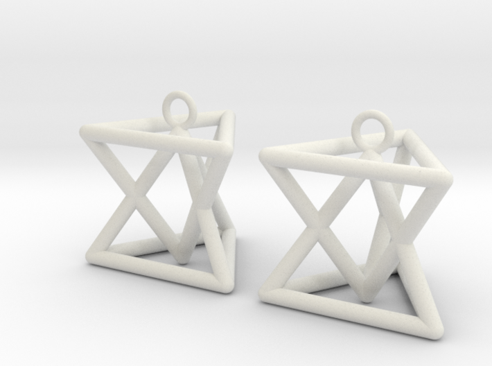 Pyramid triangle earrings type 7 3d printed