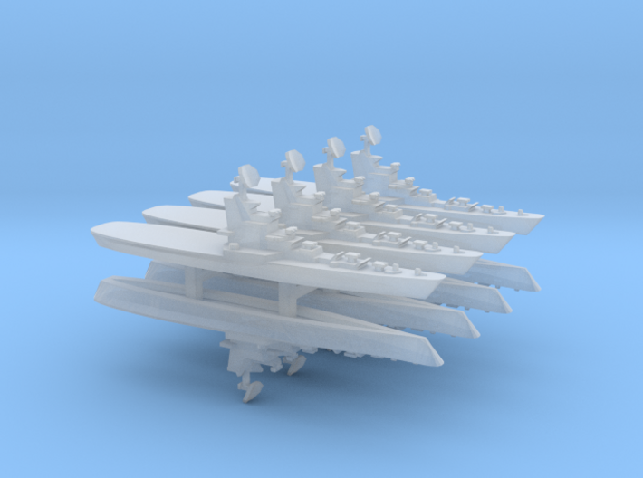 Moskva Class Helicopter Carrier x 8, 1/6000 3d printed