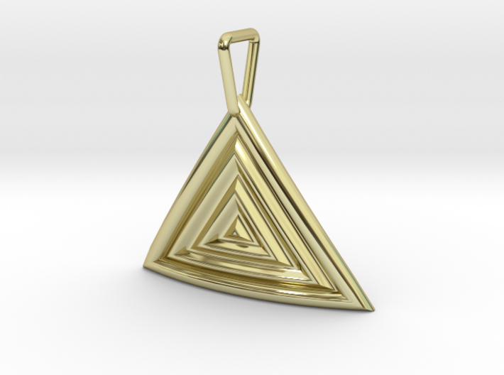 Triangular Ripple Pendant 3d printed
