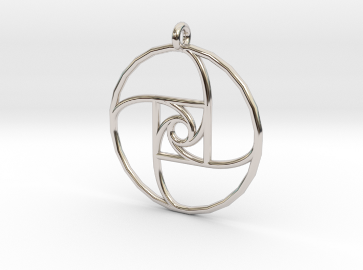 Square Spiral Pendant 3d printed