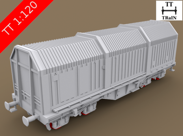 TT Scale Shimms Wagon complete set (EU) 3d printed TT Scale Shimms Wagon complete set (wheelsets not included)