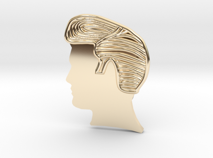 RockStar Hairstyle- Pendant 3d printed