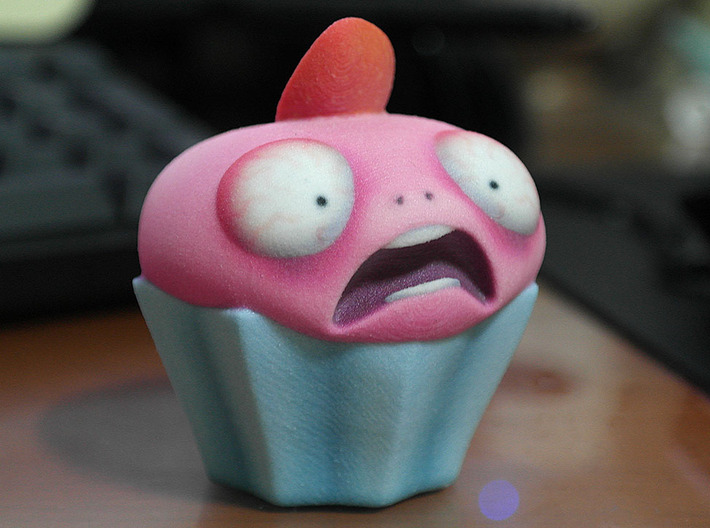 Cupcake Monsters - STRAWBERRY PINK 3d printed