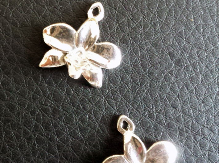 Orchid earring 3d printed