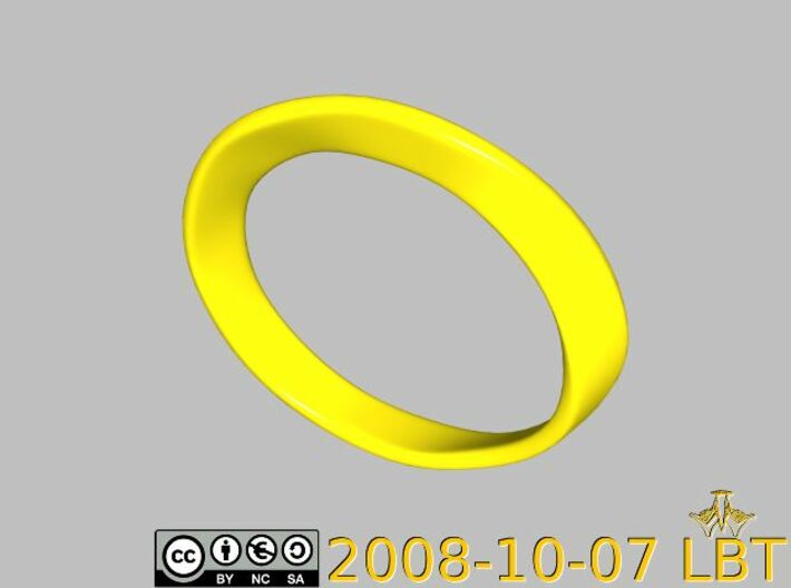 Möbius Ring 3d printed Render made on Povray