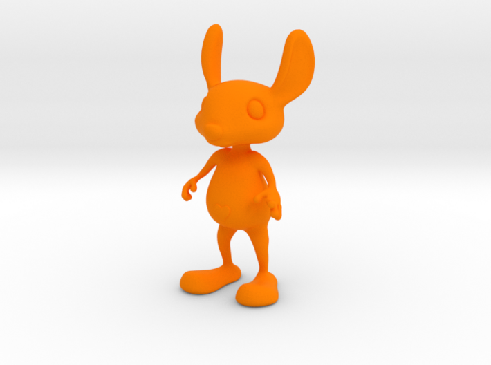 Tiny Heart Bunny 3d printed 