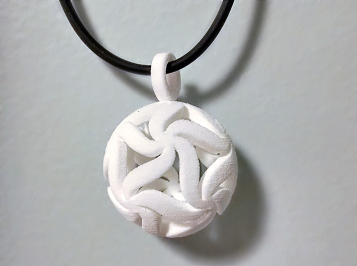 Star Ball Floral (Pendant Size) 3d printed Thanks to Walter for the photo.