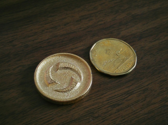 Doubloon - Heroes of the Storm 3d printed Polished Gold Steel - Heroes of the Storm Side