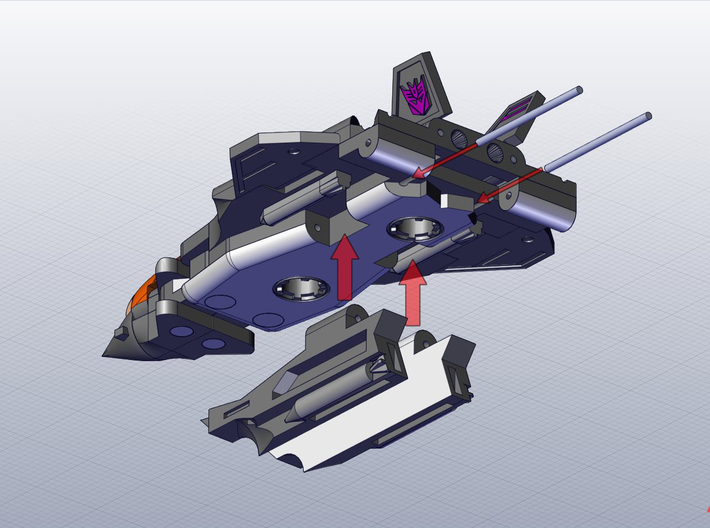 Transformers Cassette-F22 cheapest ver no missiles 3d printed 