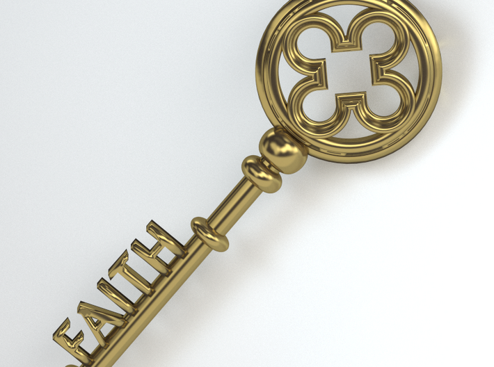 The Key To Faith 3d printed