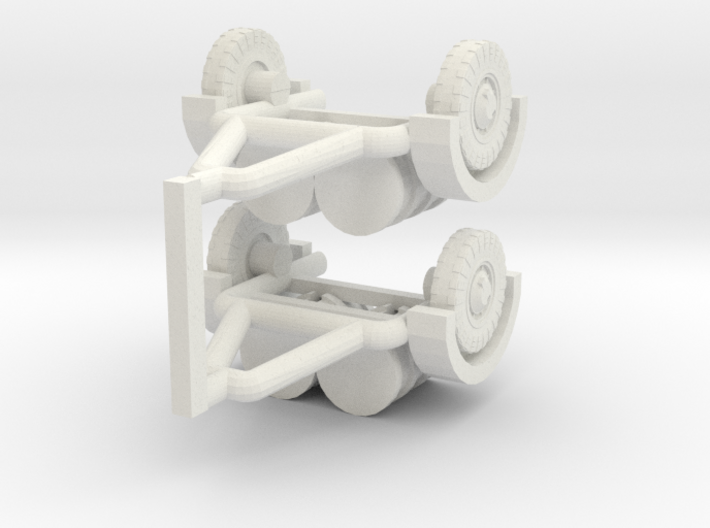 1/144 trailer with oil drums for Wehrmacht tanks 3d printed 