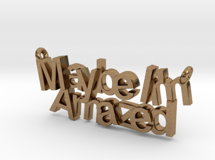 Maybe I'm Amazed Pendant Small 3d printed