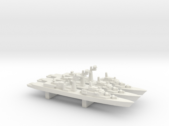Tourville-class frigate x 3, 1/3000 3d printed