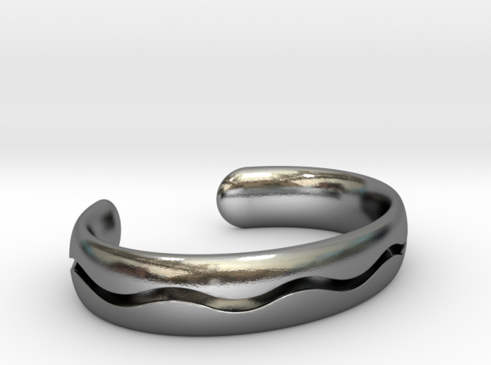 Bracelet03-wave 3d printed 