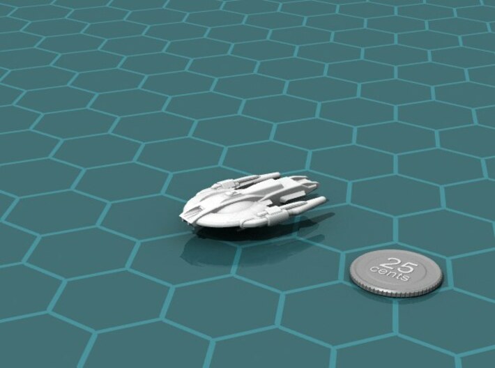 Xuvaxi Prosecutor 3d printed Render of the model, with a virtual quarter for scale.