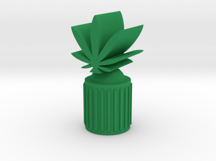Cannabis Tire Valve Stem Cap 3d printed