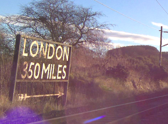 London 350 miles Sign 3d printed A picture of the real one!