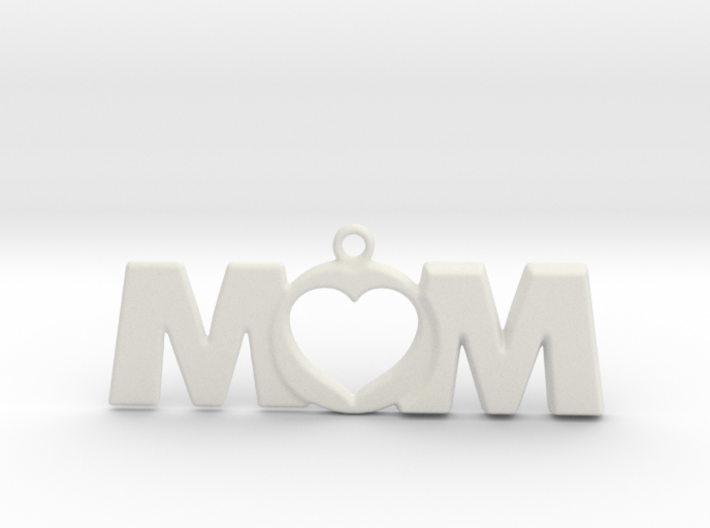 Love Mom Pendant 3d printed