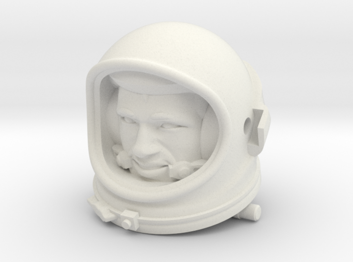 Gemini Astronaut / 1:6 / Helmet, Head Nr 2 3d printed