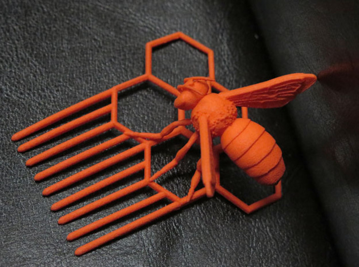 Honey Comb 1, plastic 3d printed Metal version in plastic