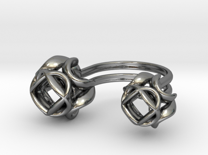 Double Rose Ring size 3 3d printed