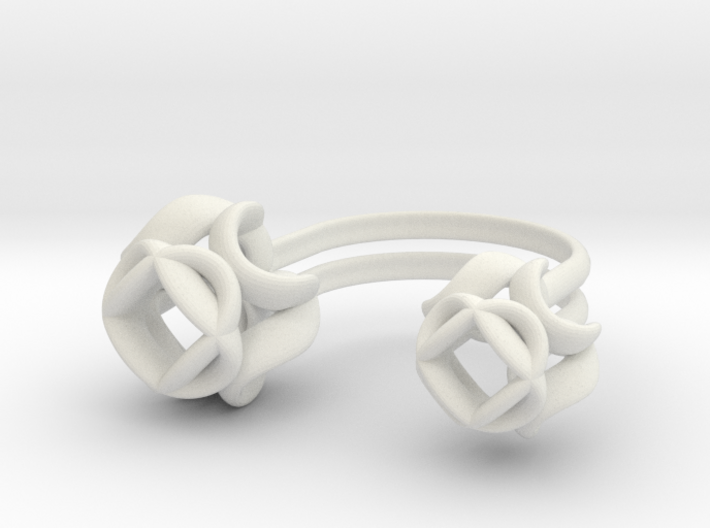 Double Rose Ring size 4 3d printed 