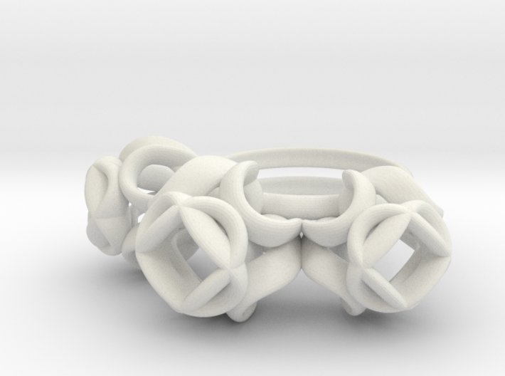 Trio Rose Ring size 3 3d printed 