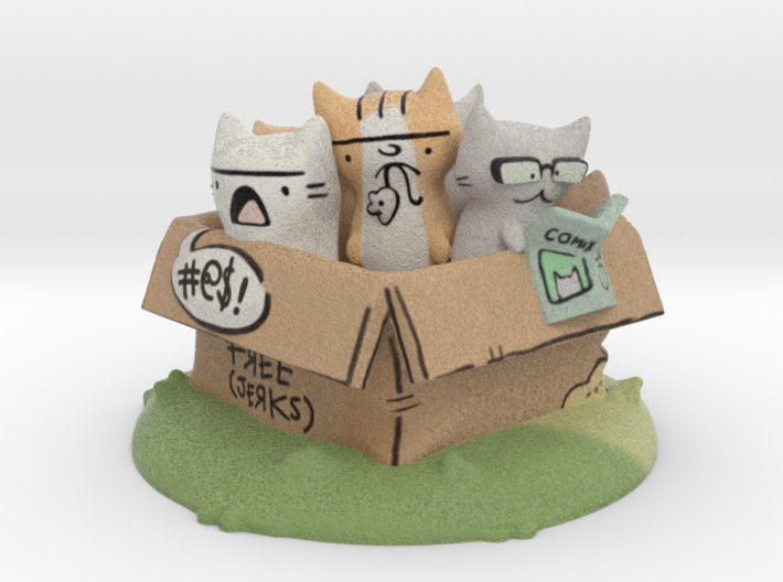 Box of Jerk Cats by Katie Cooke 3d printed