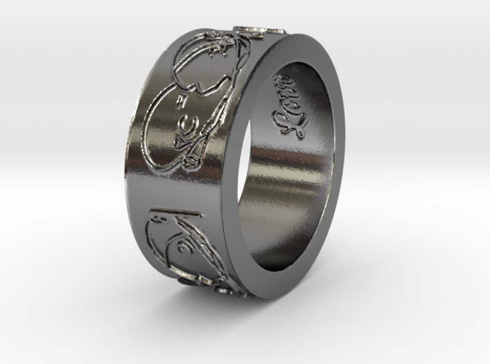 'Beautiful Love' Ring--look great on a chain! 3d printed