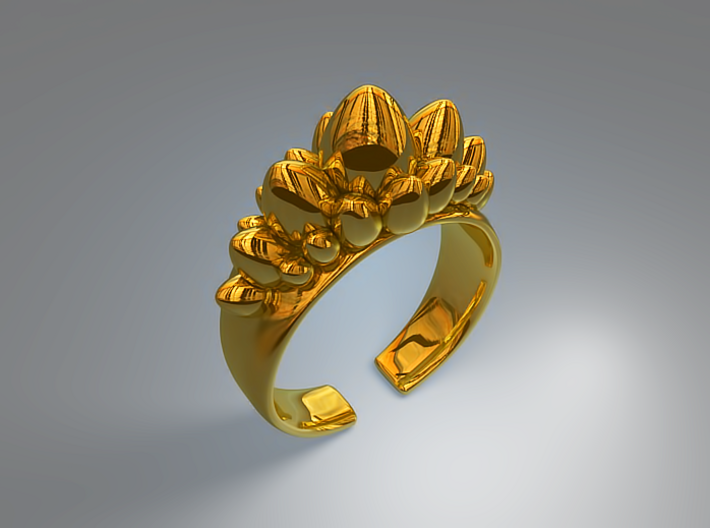 Dino Eggs Ring 3d printed Dino Eggs ring (Gold)