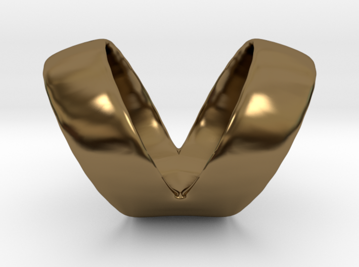The Infinity V Knuckle Ring 3d printed enterinity and life wrapped around your finger