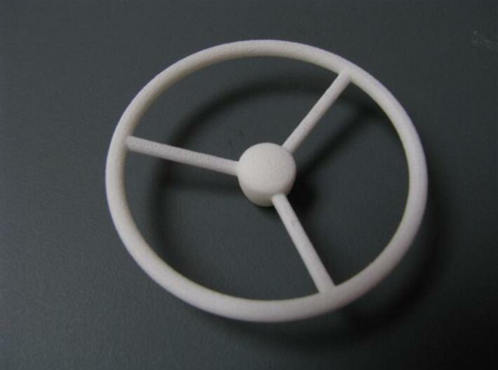 steering wheel large 3d printed strong an white flexible