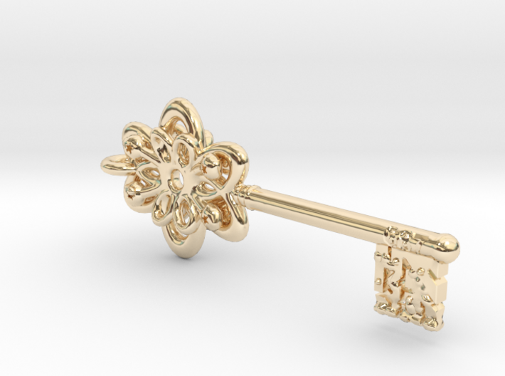 Vault Key Necklace Pendant 3d printed