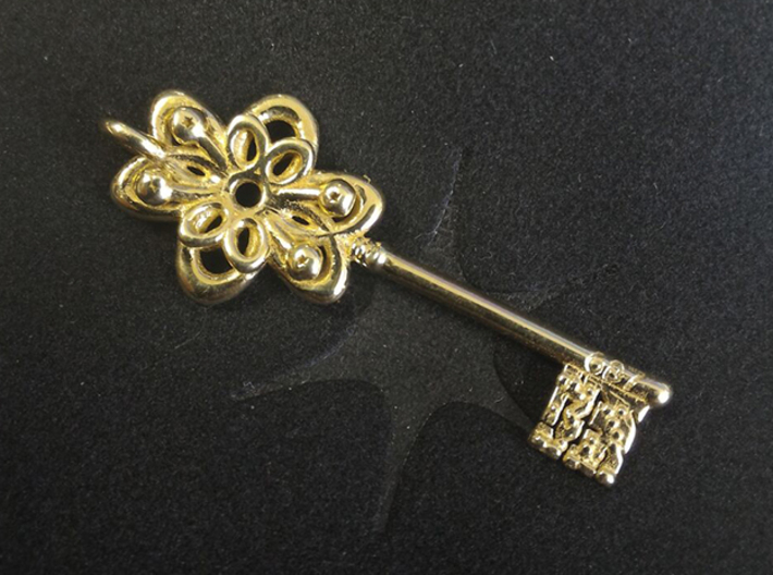 Vault Key Necklace Pendant 3d printed 
