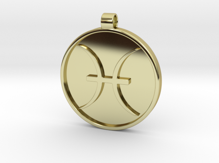 Zodiac KeyChain Medallion-PISCES 3d printed