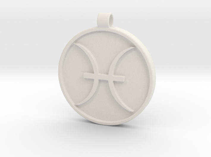 Zodiac KeyChain Medallion-PISCES 3d printed