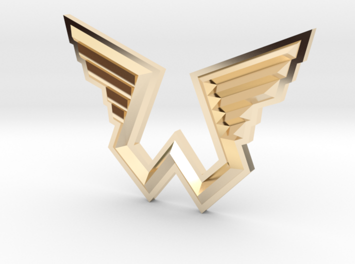 Wings Logo Pendant 3d printed